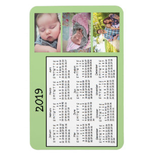 Íman Calendário Personalizado do Miniímã de Fotograf