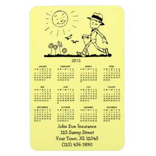 Íman Calendário Personalizável do Business Man 2013
