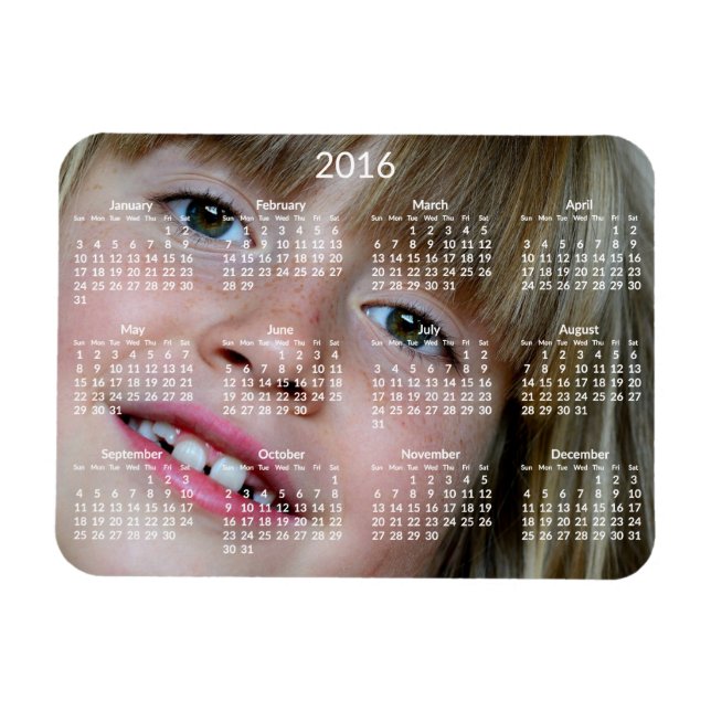 Íman Calendários Personalizados 2016 Magnet Flexível (Horizontal)