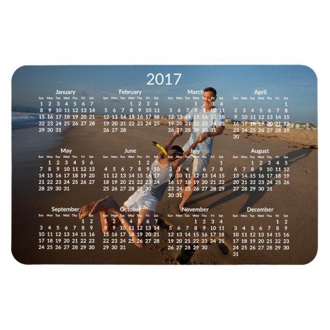 Íman Calendários Personalizados 2017 Grandes Magnetos F (Horizontal)