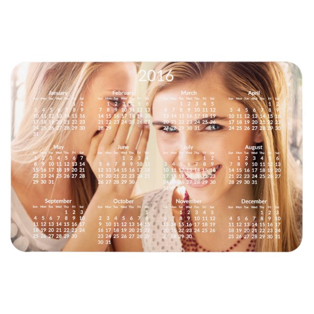 Íman Calendários personalizados de 2016 Amplos ímãs fle (Horizontal)