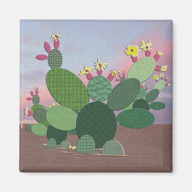 Íman Calico Cactus Magnet (Frente)