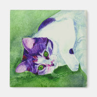 Calico Cat Magnet - "Green Eyed Girl"