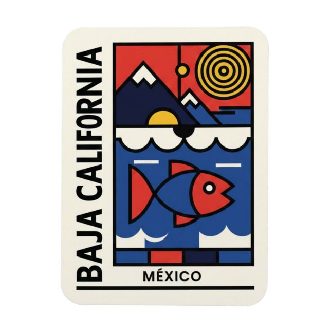 Íman Califórnia Baixa Moderna (Vertical)