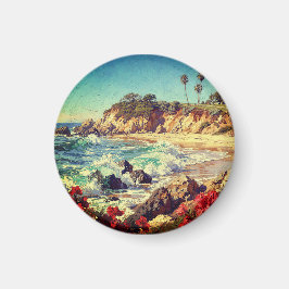 Íman California Beach | Impressionist Coastal Art