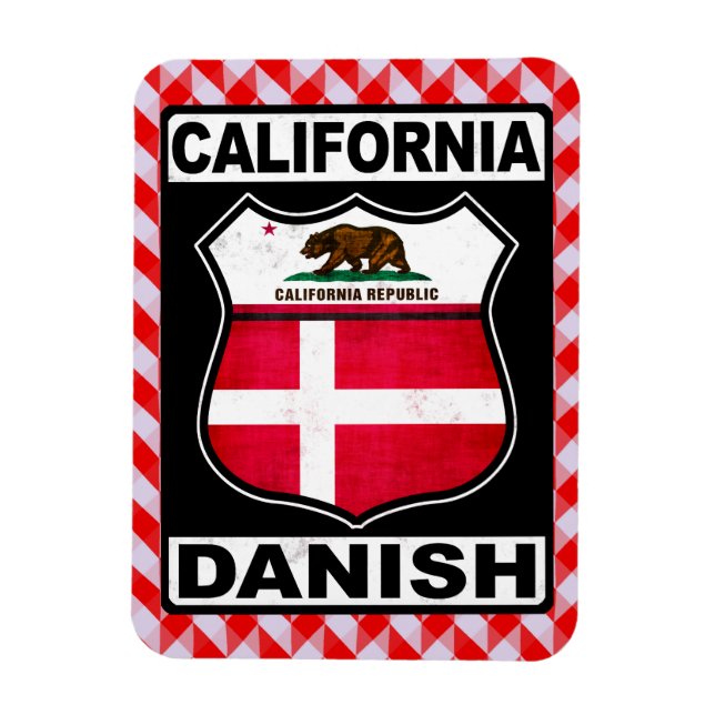 Íman California Danish American Magnet (Vertical)