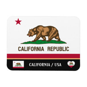 Íman California Flag & California State /viagem America