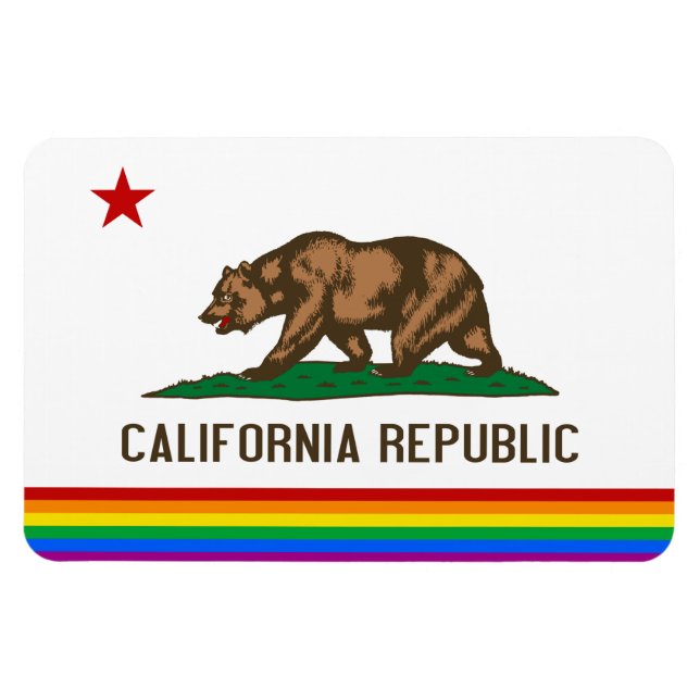 Íman California Orgulho gay Flag (Horizontal)
