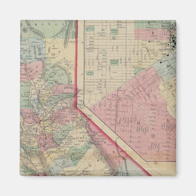 Íman California, São Francisco Map by Mitchell (Frente)