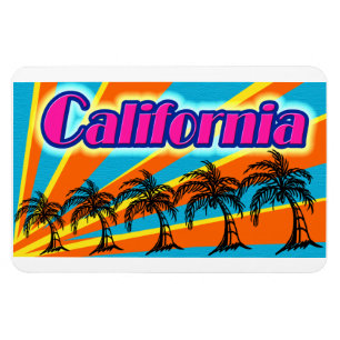 Íman California Sun & Palm Trees #1 Magnet