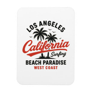 Íman California Surfing Los Angeles Beach Paradise West