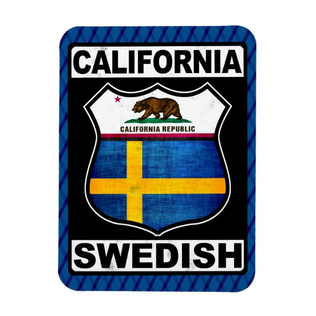 Íman California Swedish American Magnet (Vertical)