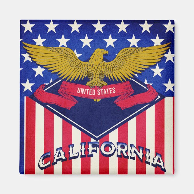 Íman California USA Flag (Frente)