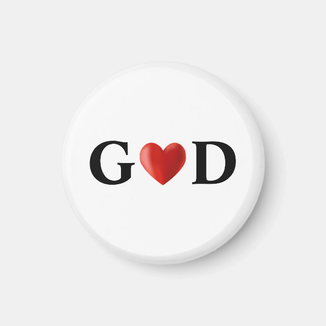Íman Caligrafia Coração de Deus (Frente)