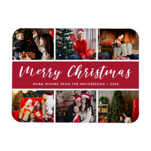 Íman Caligrafia de Colagem de Fotos de Natal Feliz