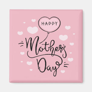 Íman Caligrafia de Dia de as mães Feliz   Magnet