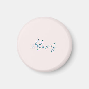 Íman Caligrafia de Nome Script Simples Cor Pastel