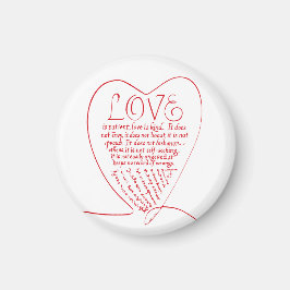 Íman Caligrafia Vermelha 1 Corintianos 13 4 7 Verso da 