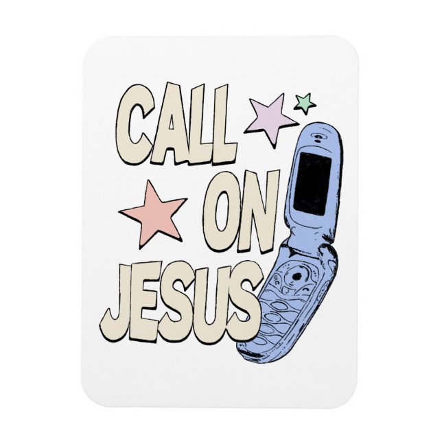 Íman Call on Jesus – Retro Faith Design (Vertical)