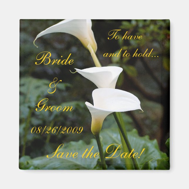 Íman Calla Lily Salve a Data! (Frente)