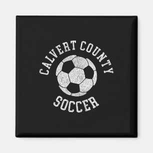 Íman Calvert County Futebol Retro Desgastado 90's Vinta