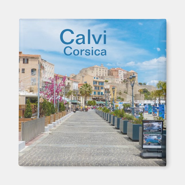Íman Calvi Promenade na Córsega França Souvenir (Frente)