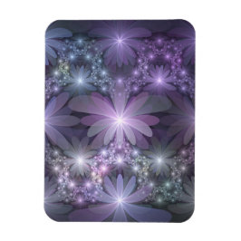 Íman Cama de Flores Arte Fractal Abstrato Brilhante e M