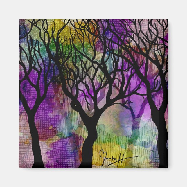 Íman Camadas de Árvores no Fundo da Mica (Frente)