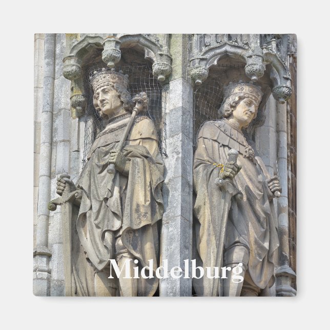 Íman câmara municipal medieval em Middelburg, Holanda (Frente)