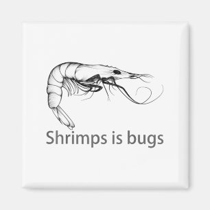 Íman Camarões São Bugs Meme Amante de Peixes Pescador P