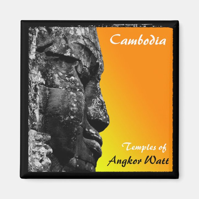 Íman Camboja, Angkor Watt, Ásia (Magnet) (Frente)