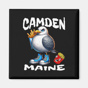 Íman Camden Maine Gaivota Engraçada Batatas Fritas Lemb
