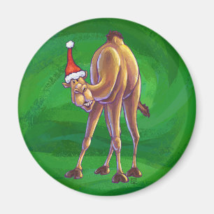 Íman Camel Christmas on Green