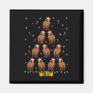 Íman Camel Santa Hat Xmas Luzes Homens Mulheres Natal T