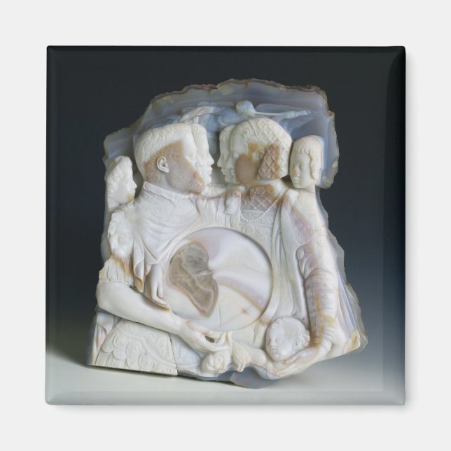 Íman Cameo retratando Cosimo de Medici (1519-74) e seu (Frente)