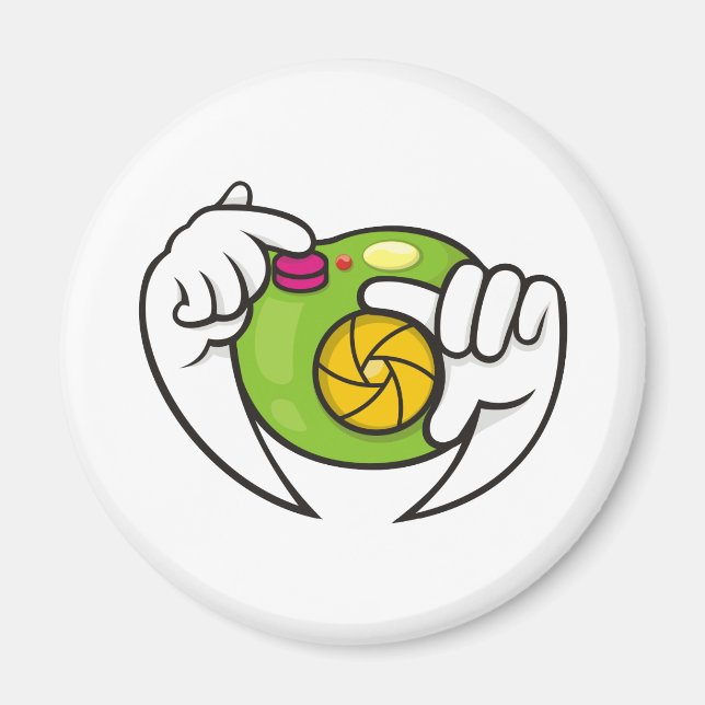 Íman Câmera de desenho animado (Frente)