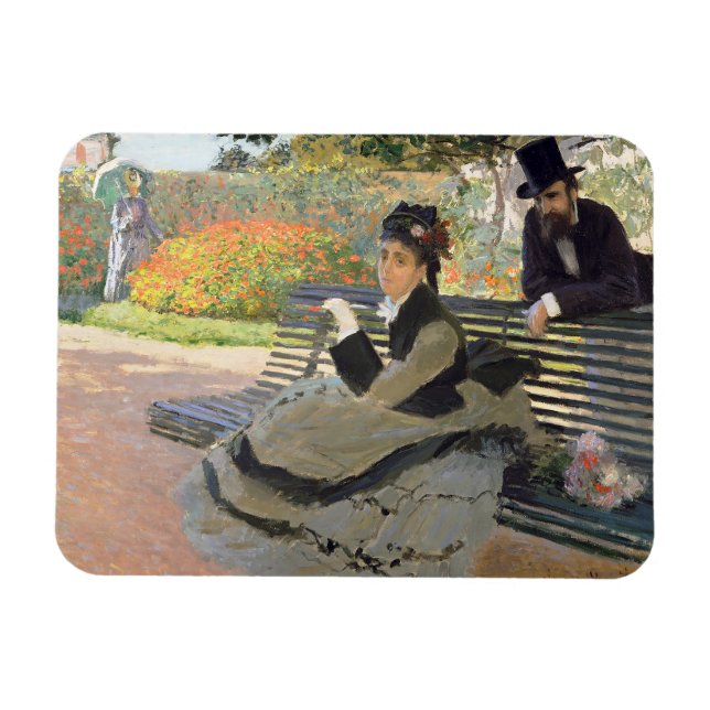 Íman Camille Monet sobre um Bench Claude Monet (Horizontal)