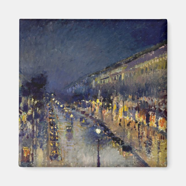 Íman Camille Pissarro - Boulevard Montmartre à Noite (Frente)