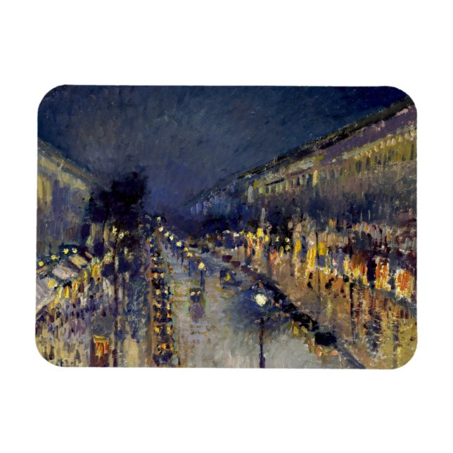 Íman Camille Pissarro - Boulevard Montmartre à Noite (Horizontal)