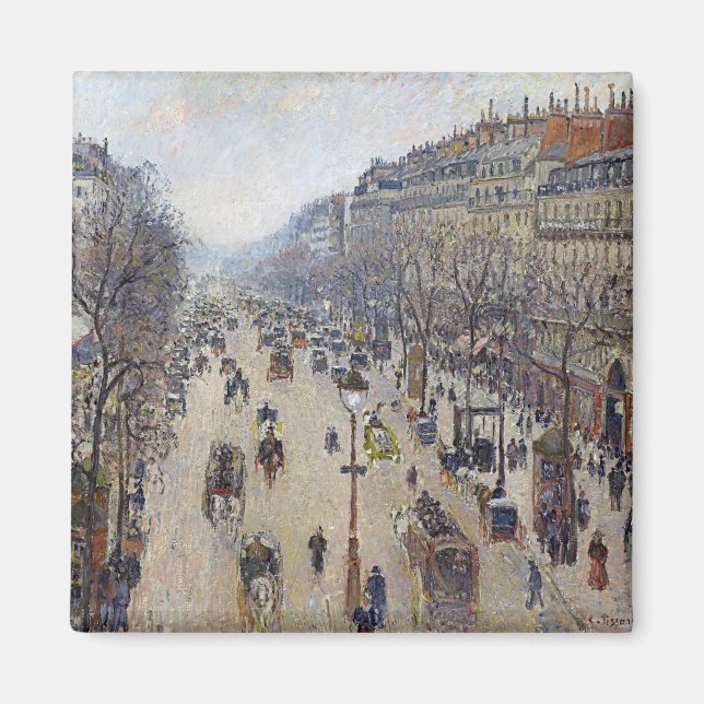 Íman Camille Pissarro - Boulevard Montmartre, manhã (Frente)