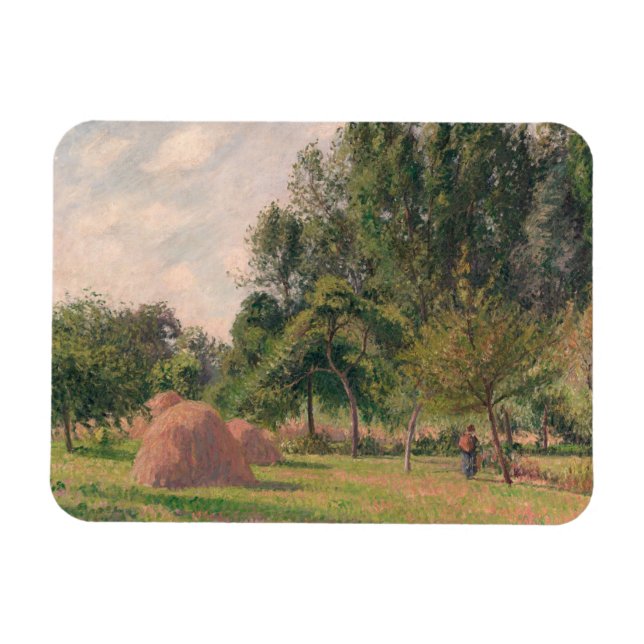Íman Camille Pissarro | Haystacks, Manhã, Eragny (Horizontal)