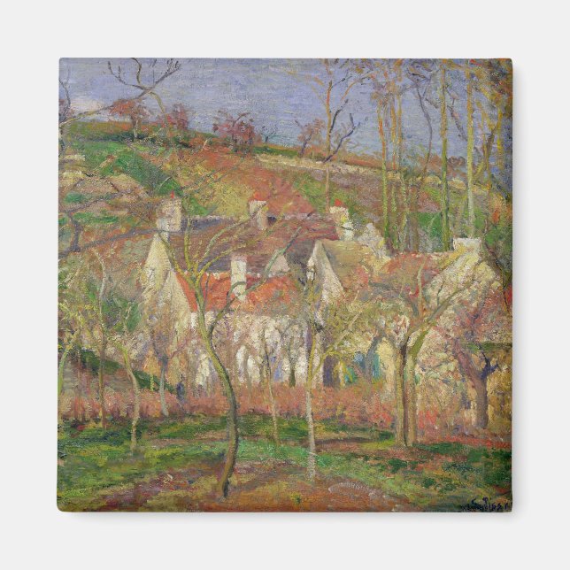 Íman Camille Pissarro | Telhados vermelhos ou canto de  (Frente)