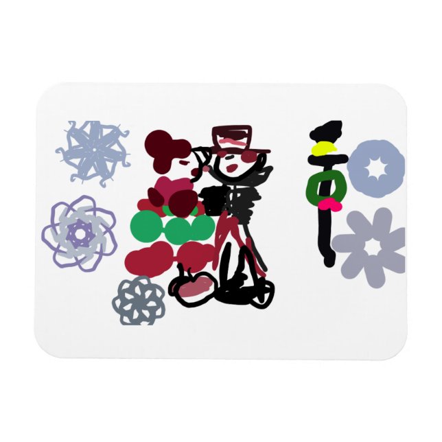 Íman Caminhada adorável de Natal (Horizontal)