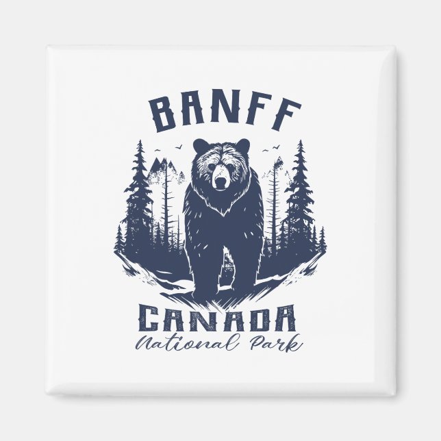Íman Caminhada Souvenir Parque Nacional Banff Canadá Vi (Frente)