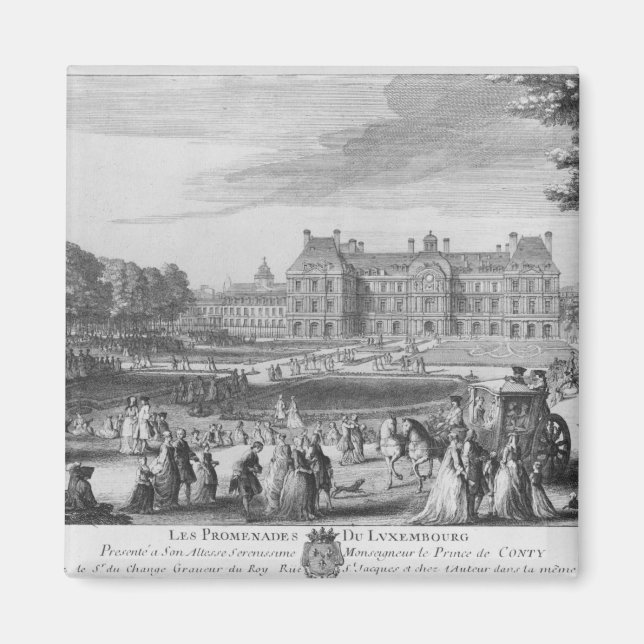 Íman Caminhando nos jardins do Luxemburgo, 1729 (Frente)