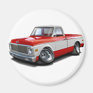 Íman Caminhão 1970-72 Vermelho-Branco de Chevy C10