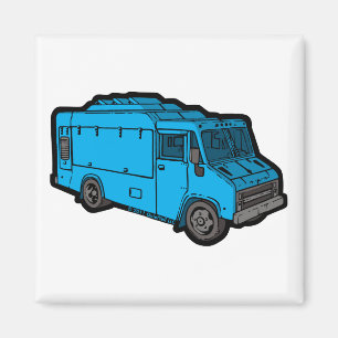 Íman Caminhão da comida: Básico (azul)