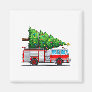 Íman Caminhão de Bombeiros Árvore de Natal Luzes de Nat