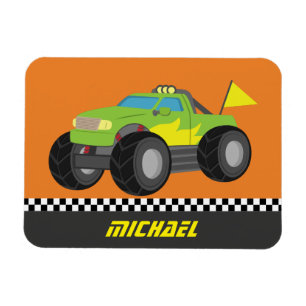 Íman Caminhão de Monstro Verde legal para Meninos Racis