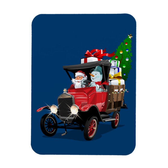 Íman Caminhão de Natal da Cartoon (Vertical)